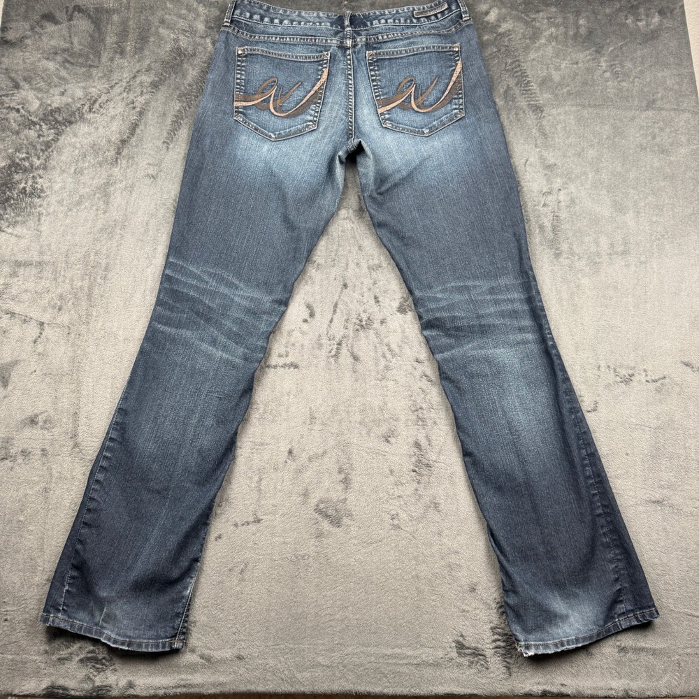 Vintage Express Barely Boot Jeans Women 10R Dark Wash Slim Fit Stretch Excellent